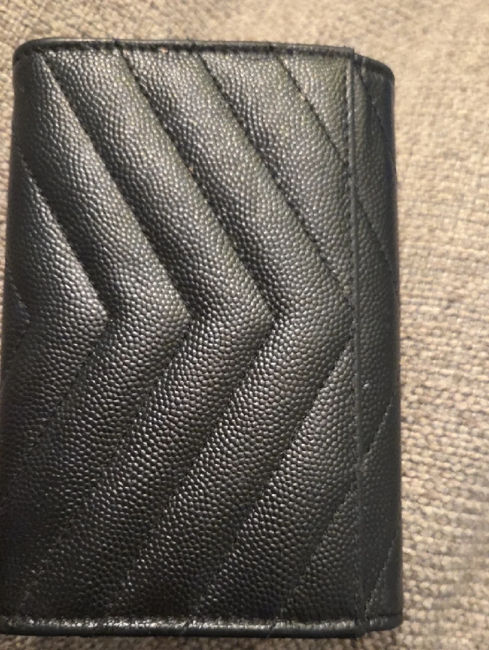 Saint Laurent Black Quilted Mini Wallet with Matte Logo - Picture 6 of 13